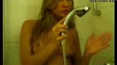 Hot girl having fun in shower!