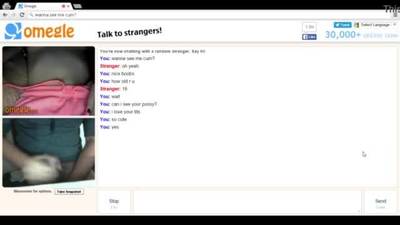 Cute teen shows her beautiful pussy on omegle