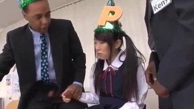 Ai mizushima - two black teachers teach japanese students english and double penetration