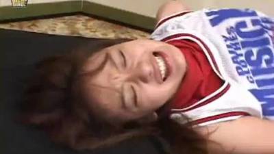 Naughty japanese cutie gets smothered with cum